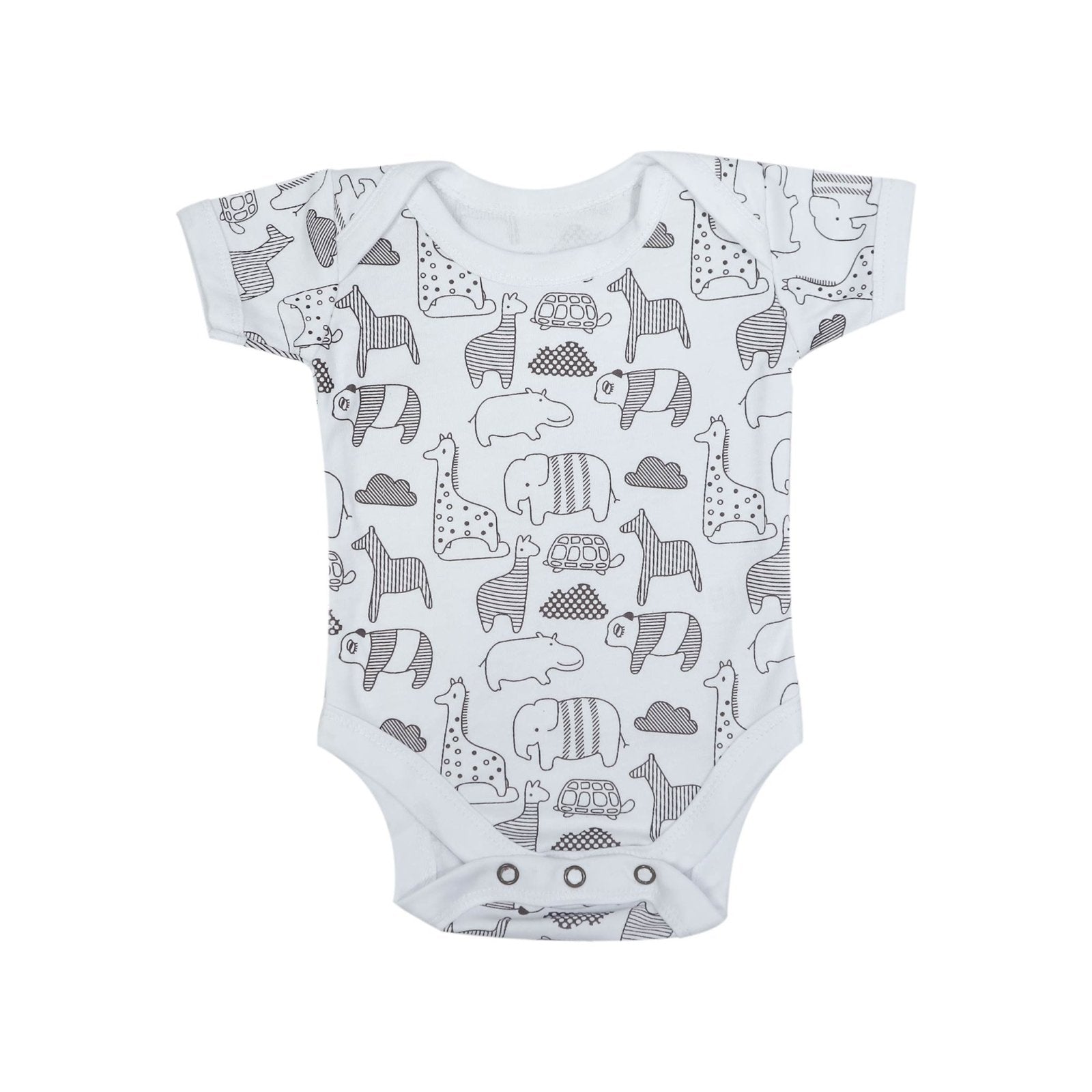 Bodysuit Pack of 3 Half Sleeve Animal Print by Little Darling