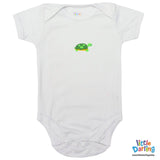 Bodysuit Pack of 3 Half Sleeve Turtle Print | Little Darling - Zubaidas Mothershop