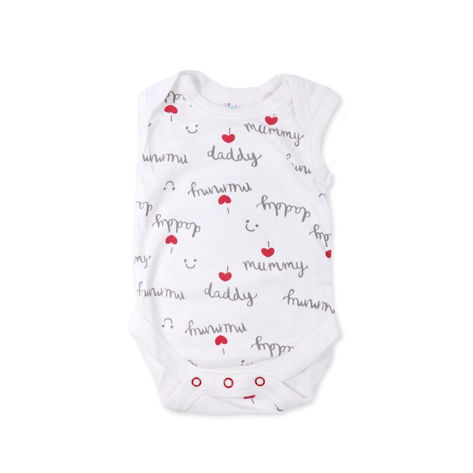 Bodysuit pack of 3 Sleeveless Mummy Daddy by Little Darling