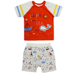 Boys Suit Sailing Summer Orange Color | Made In Turkey - Zubaidas Mothershop