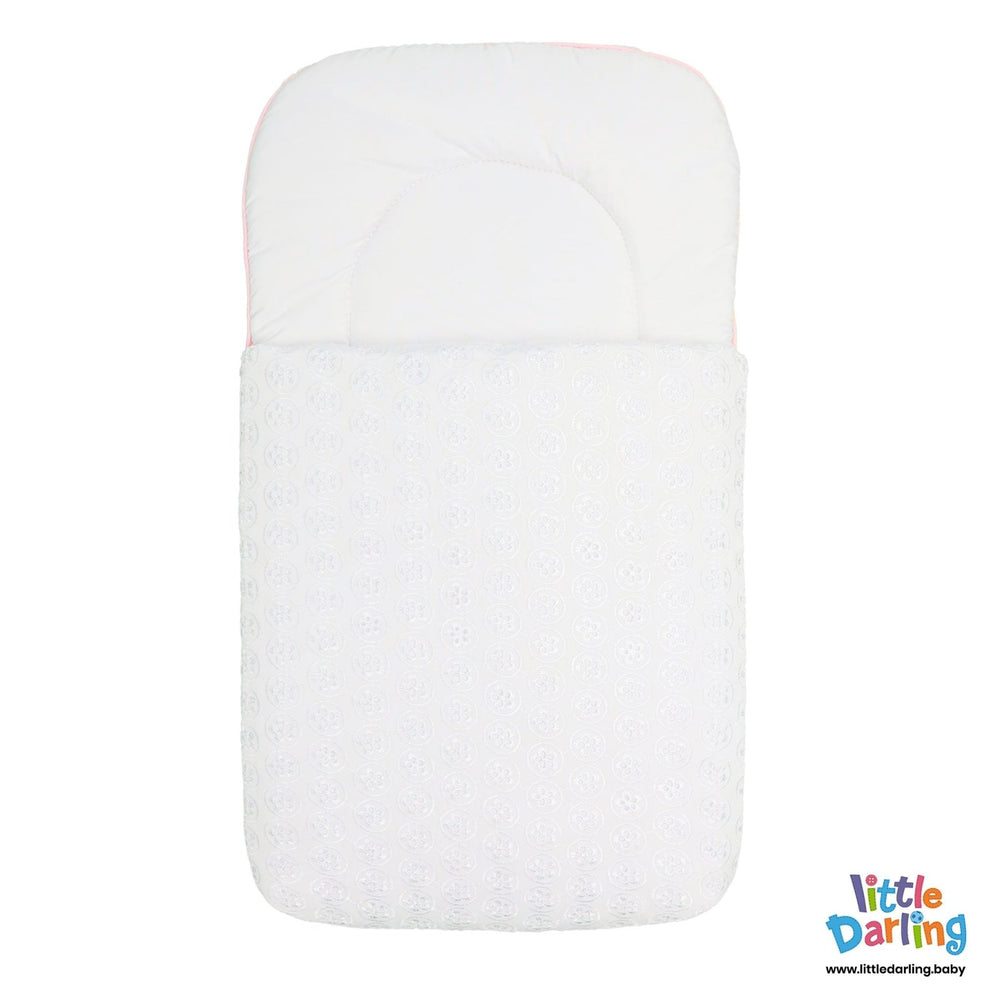 Carry Nest Plain flower Print Pink Piping | Little Darling - Zubaidas Mothershop