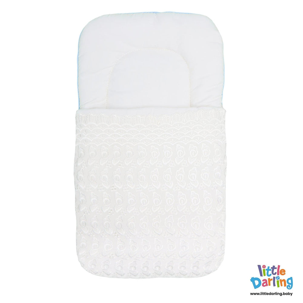 Carry Nest Plain Less Pattern Blue Piping | Little Darling - Zubaidas Mothershop