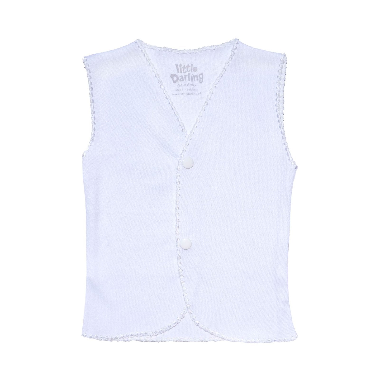 Cotton Vest Pack Of 3 Sleeveless by Little Darling