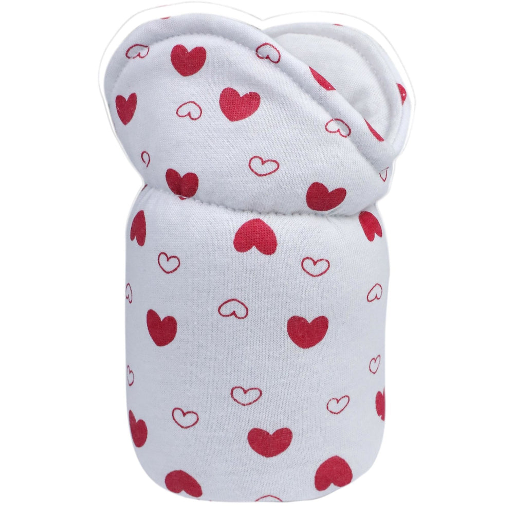 Feeder Cover White Color Hearts Print | Little Darling - Zubaidas Mothershop