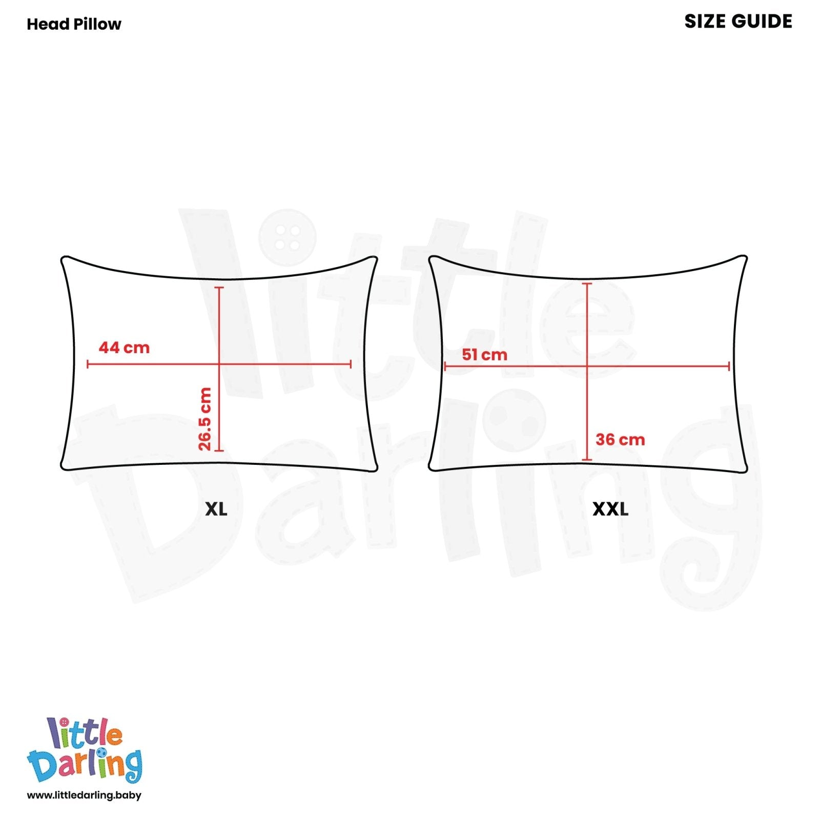 Head Pillow Blue Dot Print by Little Darling