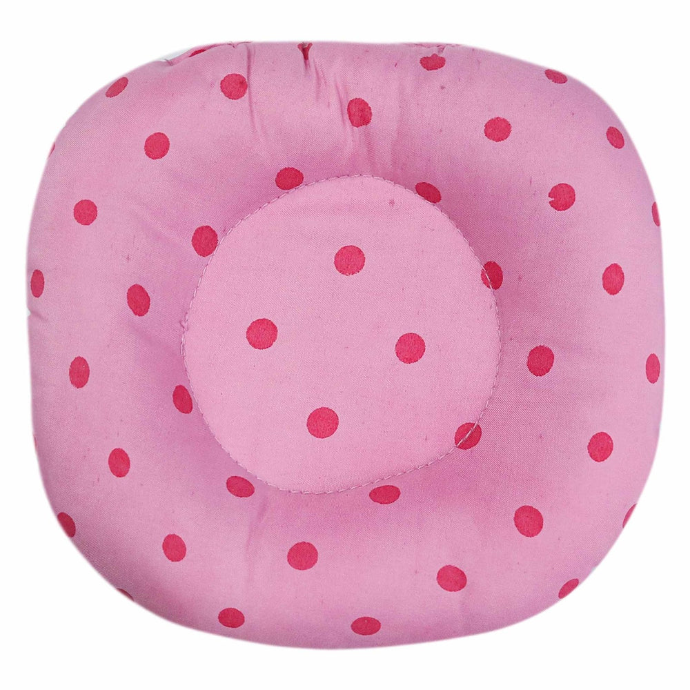 Head Pillow Pink Color Dot Print | Little Darling - Zubaidas Mothershop