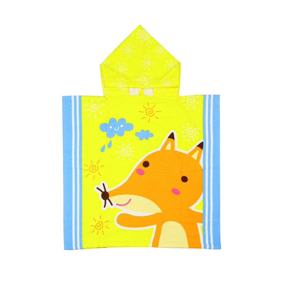 Hooded Baby Blanket Fox Print Yellow Color - Zubaidas Mothershop