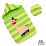 Hooded Baby Carrynest With Pillow Embossed Giraffe | Little Darling - Zubaidas Mothershop