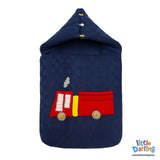 Hooded Baby Carrynest With Pillow Embossed Truck | Little Darling - Zubaidas Mothershop