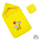 Hooded Carry Nest With Pillow Giraffe Print | Little Darling - Zubaidas Mothershop