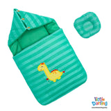 Hooded Carry Nest With Pillow Green Color | Little Darling - Zubaidas Mothershop