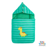 Hooded Carry Nest With Pillow Green Color | Little Darling - Zubaidas Mothershop