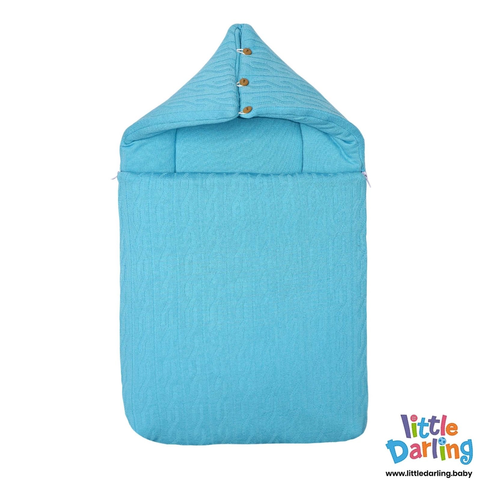 Hooded Carry Nest With Pillow Plain Aqua