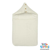 Hooded Carry Nest With Pillow Plain Off White | Little Darling - Zubaidas Mothershop