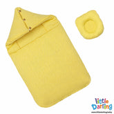 Hooded Carry Nest With Pillow Plain Yellow - Zubaidas Mothershop