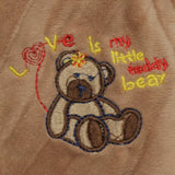 Hooded Jacket Bear Embroidery | Little Darling - Zubaidas Mothershop