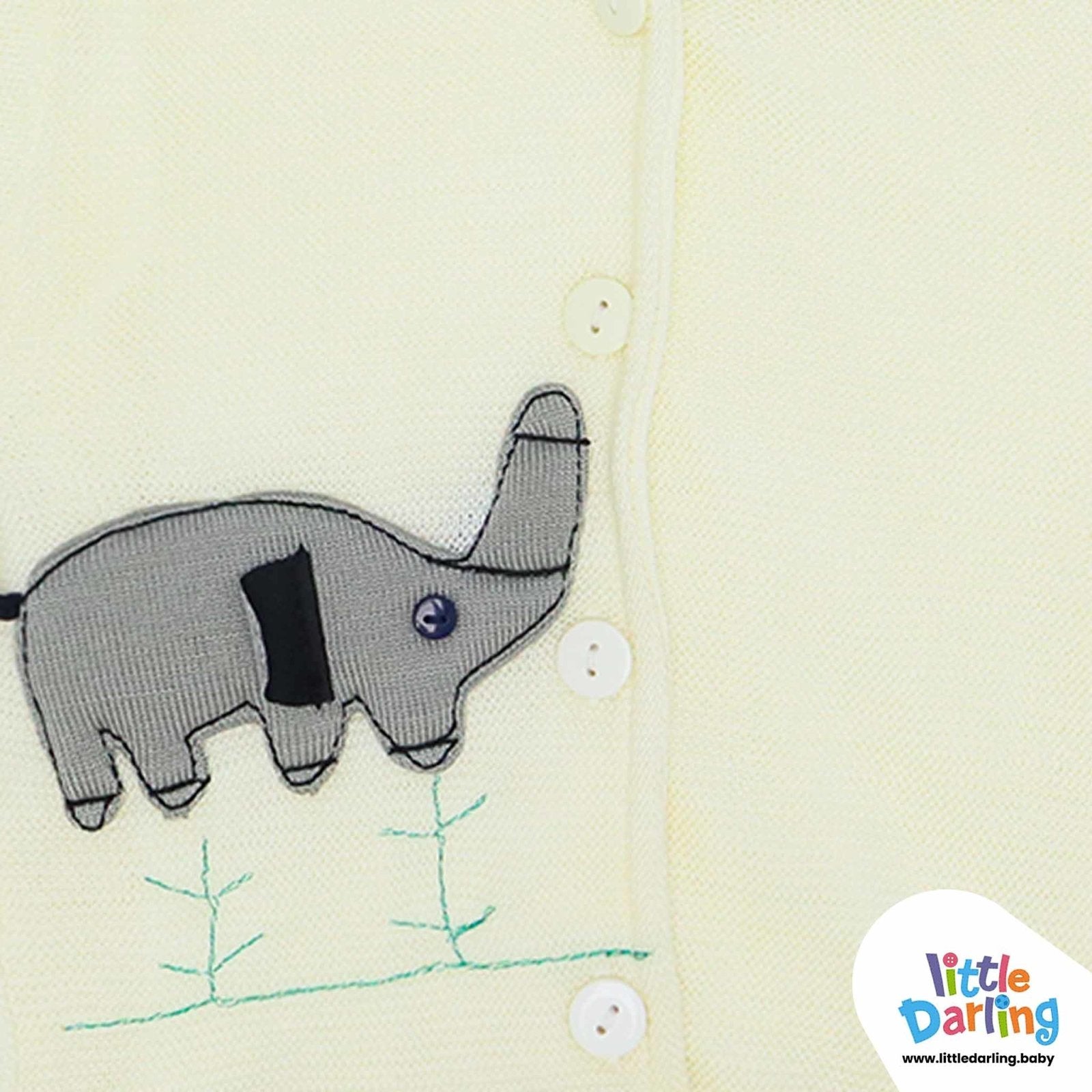 Hooded Jacket Elephant Embossed by Little Darling