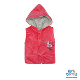 Hooded Jacket Sleeveless Unicorn Embroidery | Little Darling - Zubaidas Mothershop