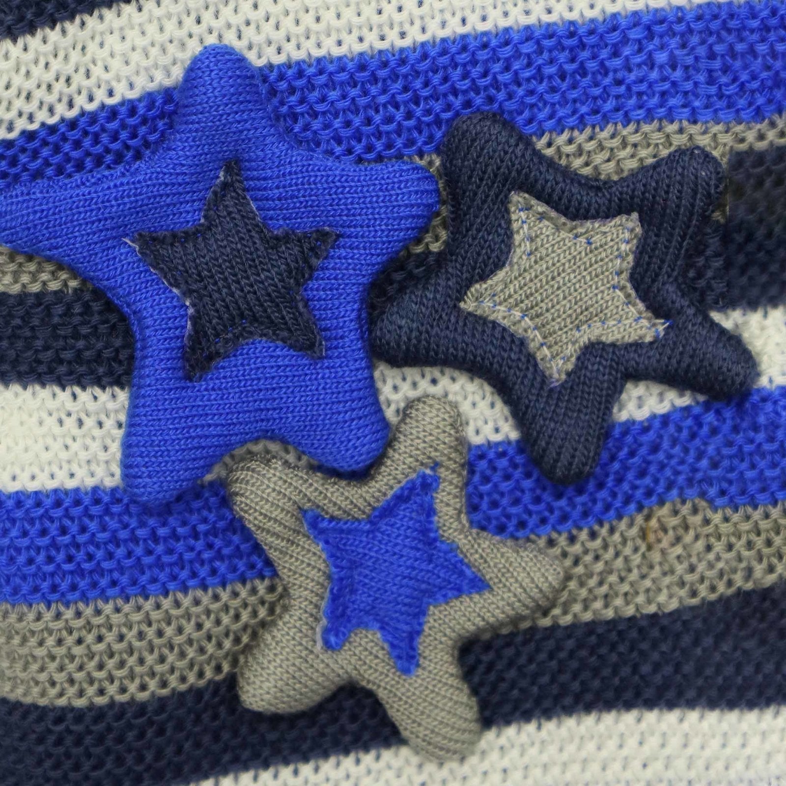 Hooded Jacket Stripes Embossed Stars by Little Darling