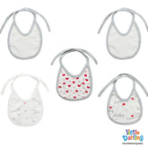 I Love Mummy Daddy Printed Pack of 5 Bibs | Little Darling - Zubaidas Mothershop