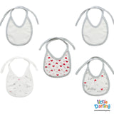 I Love Mummy Daddy Printed Pack of 5 Bibs | Little Darling - Zubaidas Mothershop