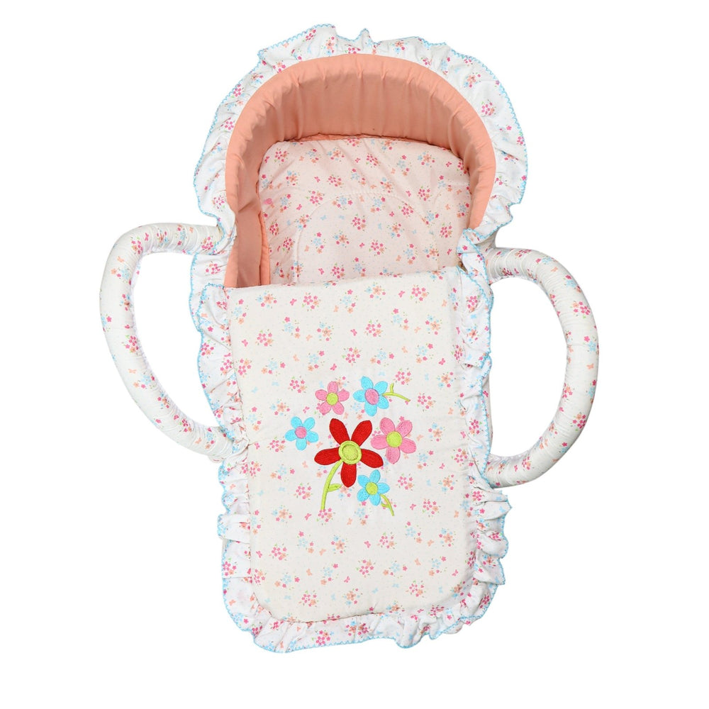 Infant Mini Moses Basket Flower Embroidery | Little Darling - Zubaidas Mothershop