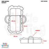 Infant Mini Moses Basket Flower Embroidery | Little Darling - Zubaidas Mothershop