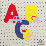 Infant Moses Basket ABC Embroidery Beige Color | Little Darling - Zubaidas Mothershop