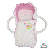 Infant Moses Basket White Color Flower Pattern | Little Darling - Zubaidas Mothershop