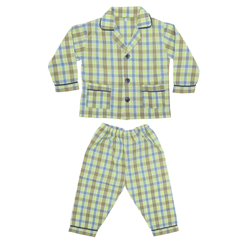 Kids Night Suit Check Print - Zubaidas Mothershop