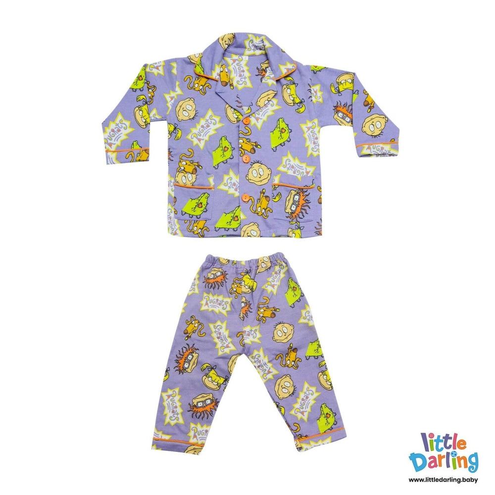 Kids Night Suit Rugrats Print | Little Darling - Zubaidas Mothershop