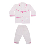 Kids Night Suit Stripes Print Pink - Zubaidas Mothershop
