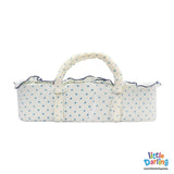 Moses Basket ABC Embroidery Blue | Little Darling - Zubaidas Mothershop