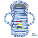 Moses Basket BeepBeep Vroom Blue Strips | Little Darling - Zubaidas Mothershop