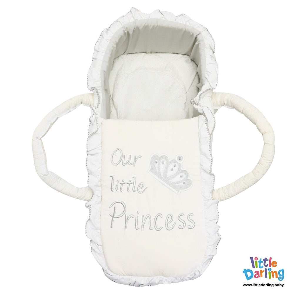 Moses Basket Our Little Princess White Color | Little Darling - Zubaidas Mothershop