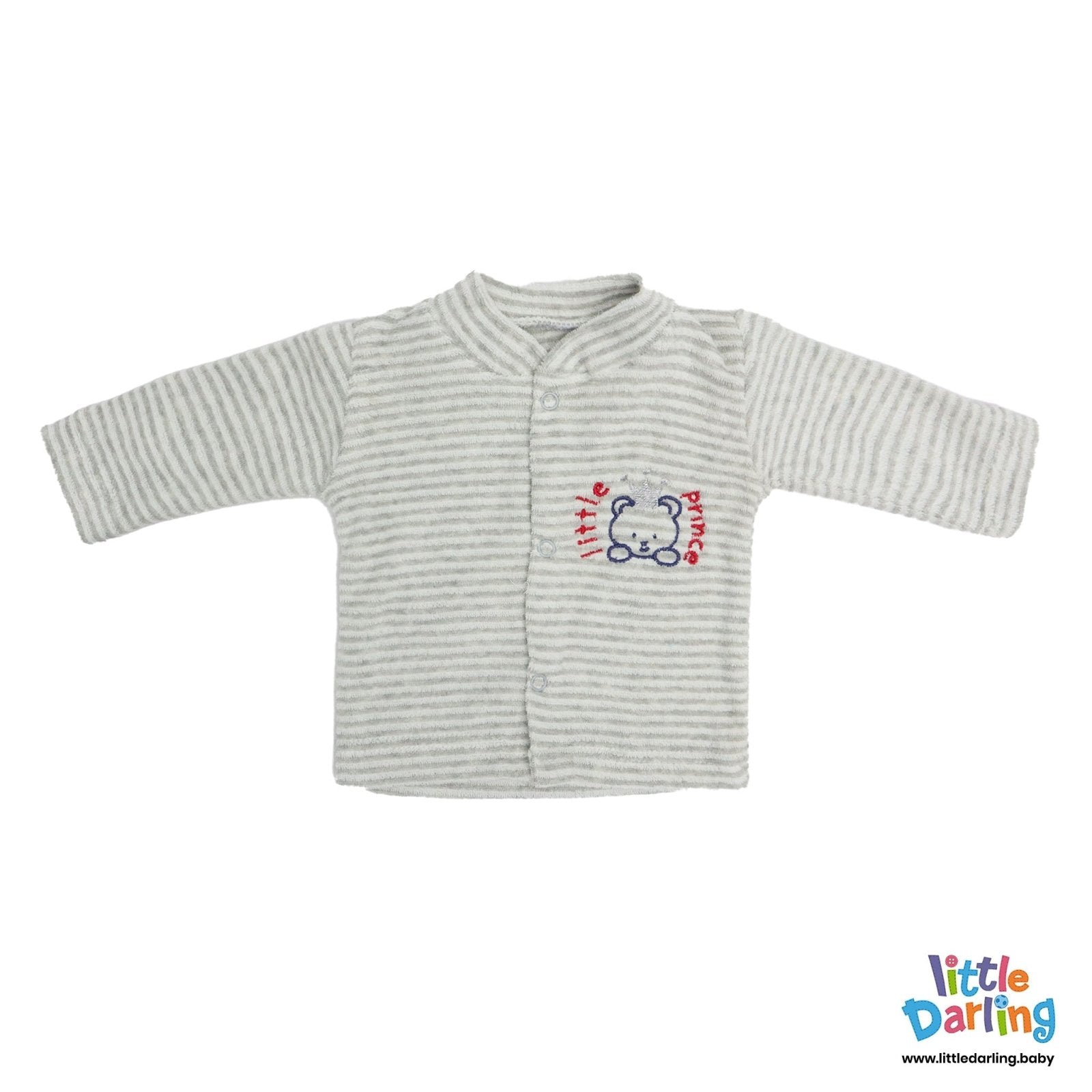 8 Pcs Gift Set Little Prince Bear Grey Stripes by Little Darling