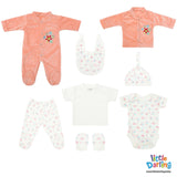 Newborn Baby Giftset 8 Pcs Flower Pattern | Little Darling - Zubaidas Mothershop