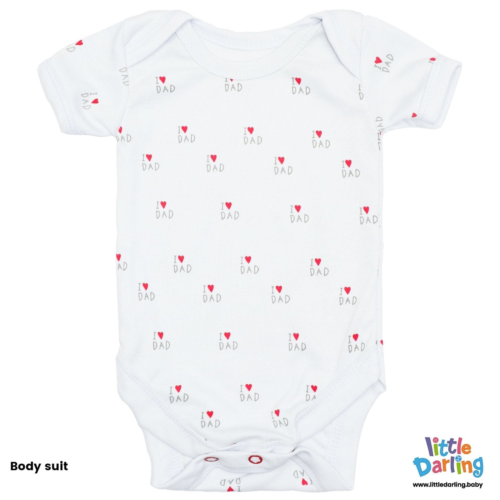 8 Pcs Gift Set I Love Dad Red Color by Little Darling
