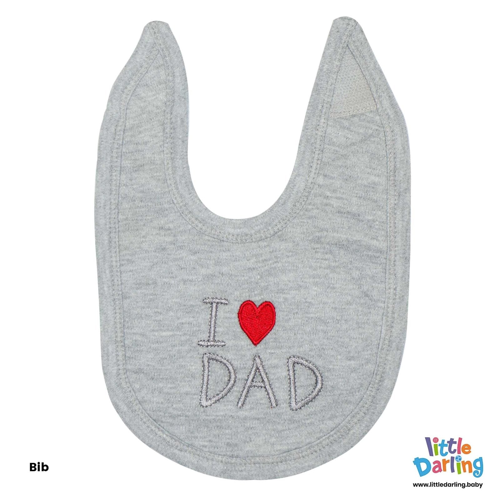 8 Pcs Gift Set I Love Dad Grey Stripes by Little Darling