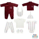 Newborn Baby Giftset 8 Pcs Stars Pattern | Little Darling - Zubaidas Mothershop