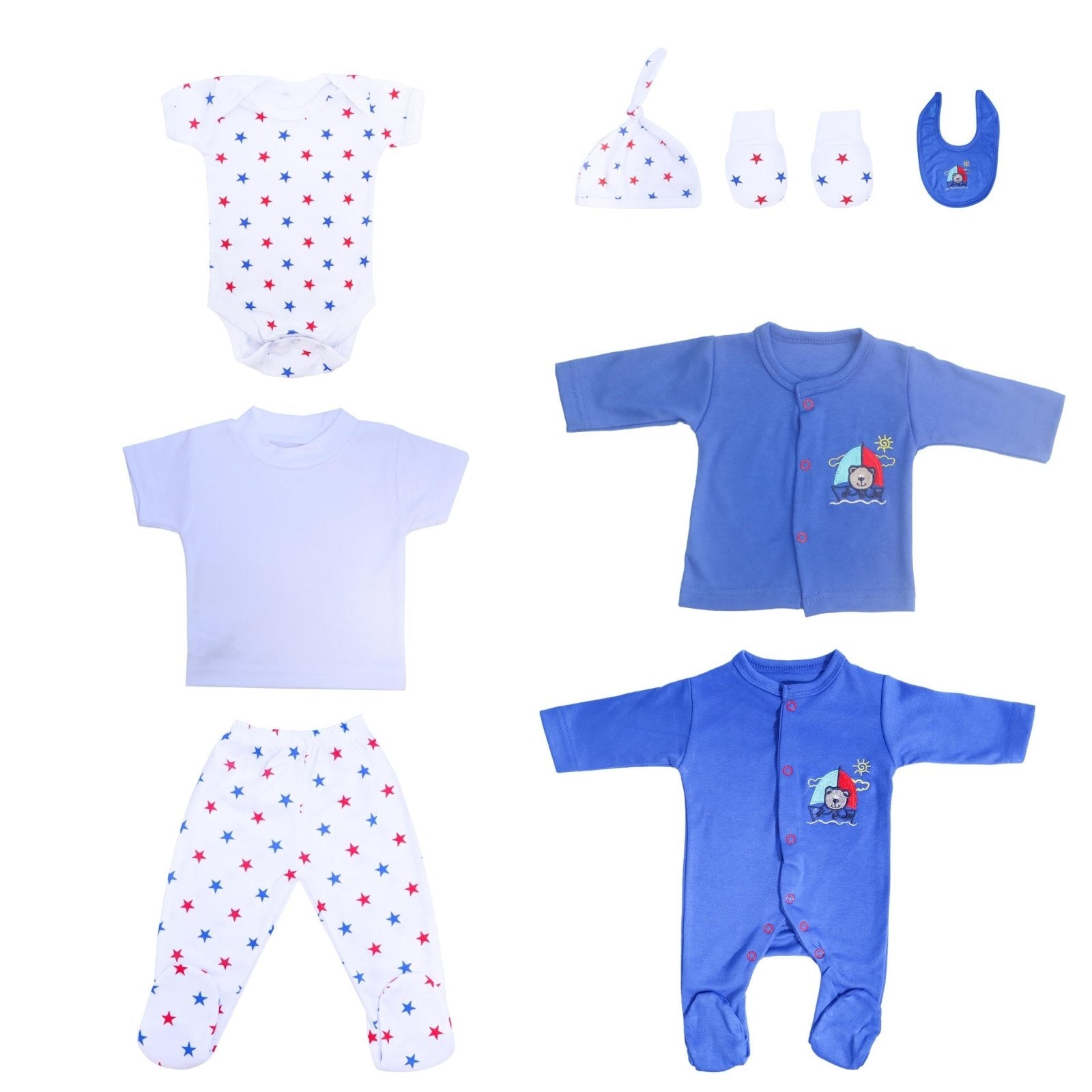 8 Pcs Gift Set Star Print Blue Color by Little Darling