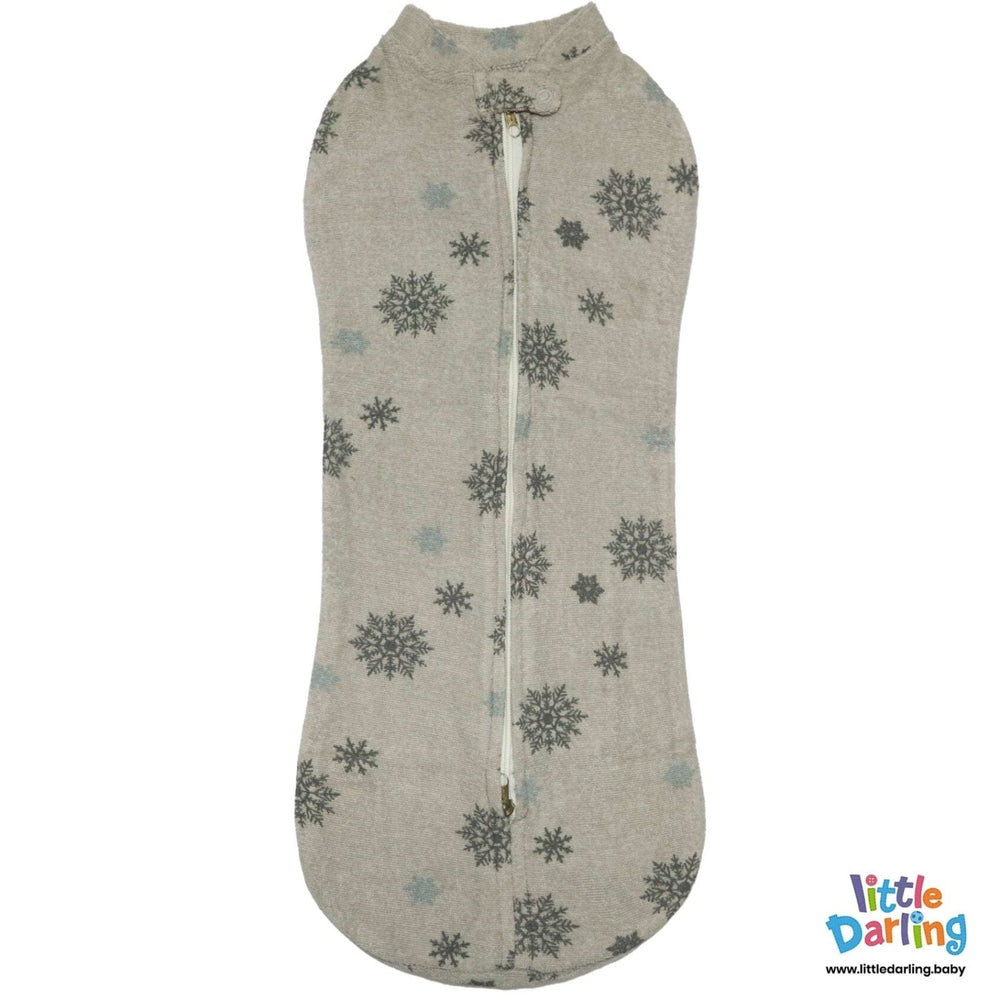 Peanut Swaddle snowflake Terry | Little Darling - Zubaidas Mothershop