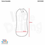 Peanut Swaddle White Strips Terry | Little Darling - Zubaidas Mothershop