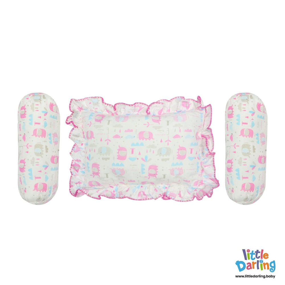 Pillow Set PK Of 3 Cute Elephant & Turtle | Little Darling - Zubaidas Mothershop