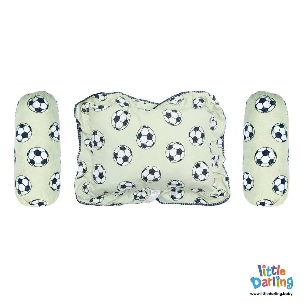 Pillow Set PK of 3 Football Print | Little Darling - Zubaidas Mothershop