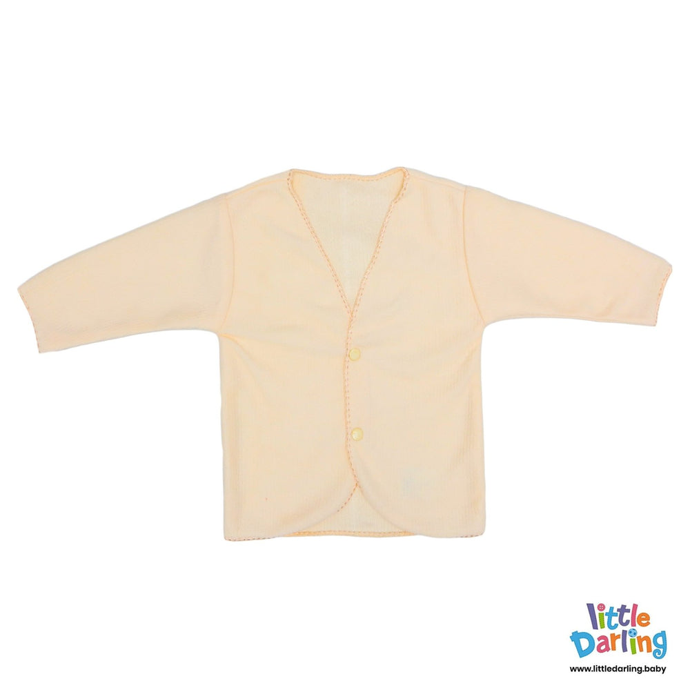 Pollar Vest Full Sleeves Peach Color | Little Darling - Zubaidas Mothershop