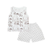 Sando Suit Brown Animal Print - Zubaidas Mothershop