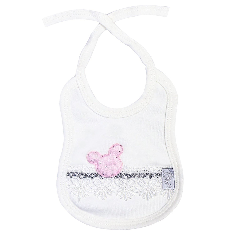 Waterproof Bibs Bear Design White - Zubaidas Mothershop