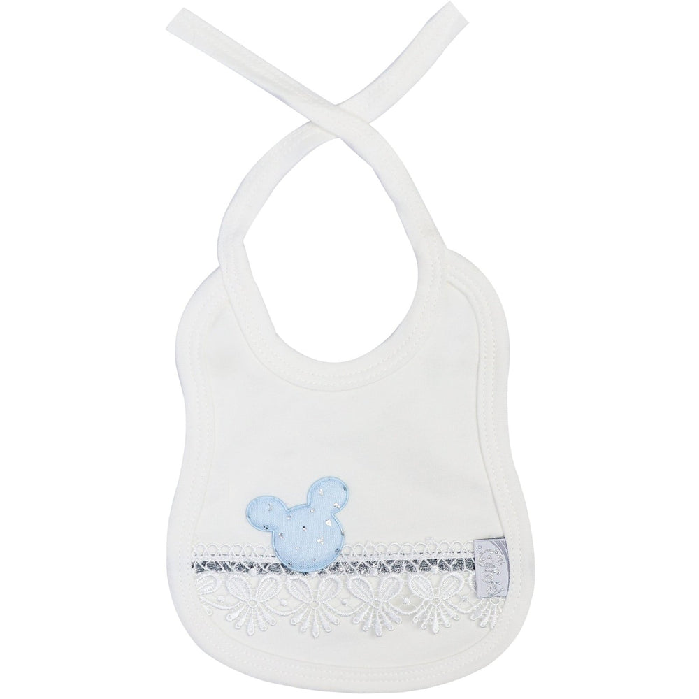Waterproof Bibs Bear Design White - Zubaidas Mothershop