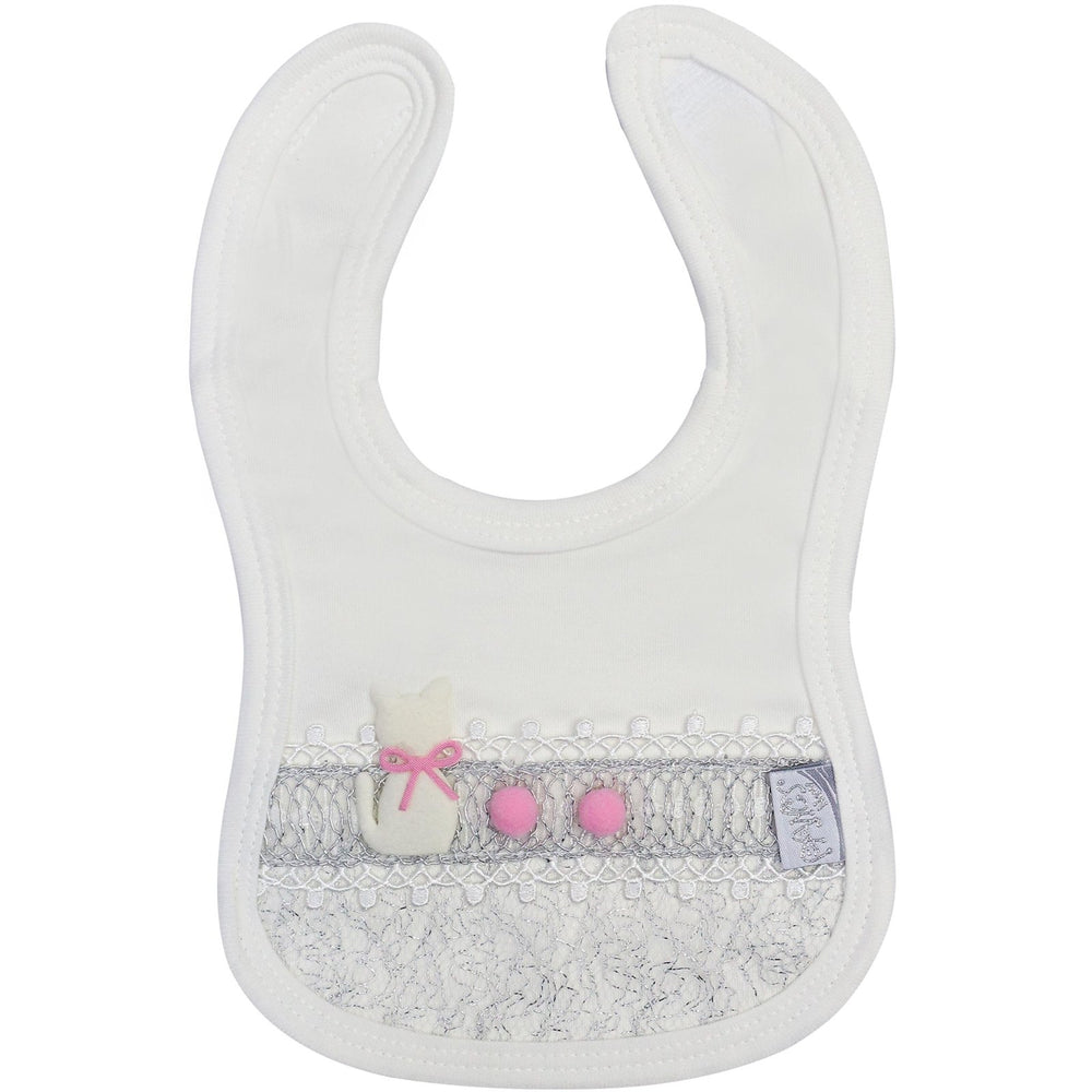 Waterproof Bibs Cat Design White - Zubaidas Mothershop